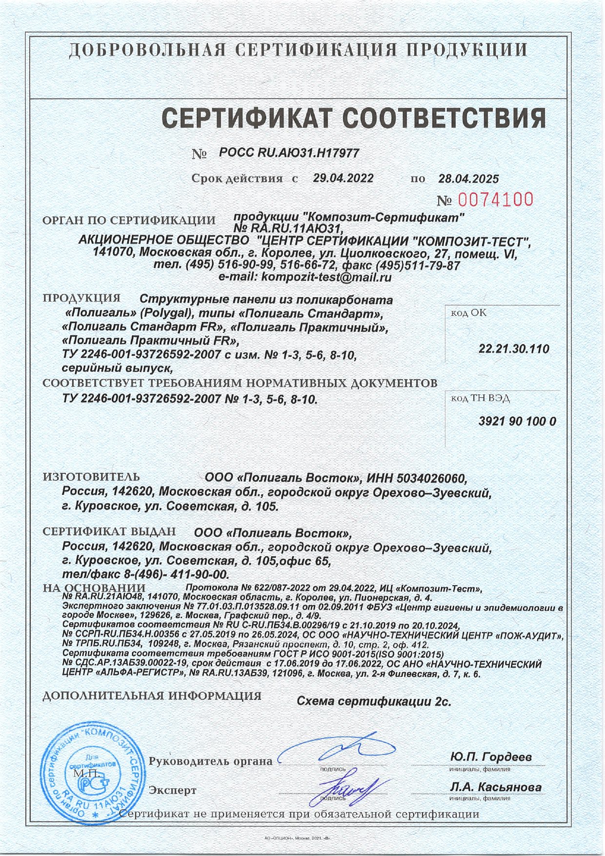 Cертификаты