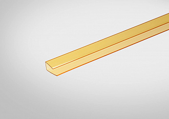 Профиль торцевой желтый 4мм