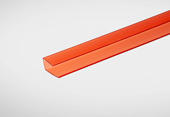Профиль торцевой красный 6мм