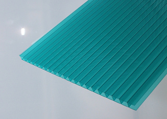 Поликарбонат сотовый  8 мм бирюза Практичный Комфорт (2100 х 12000мм)