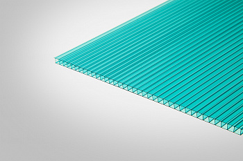 Поликарбонат сотовый 4 мм бирюза Практичный (2100 х 12000 мм)