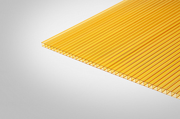 Поликарбонат сотовый 8 мм желтый Колибри