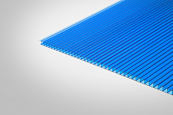 Поликарбонат сотовый 8 мм синий Практичный (2100 х 12000 мм)